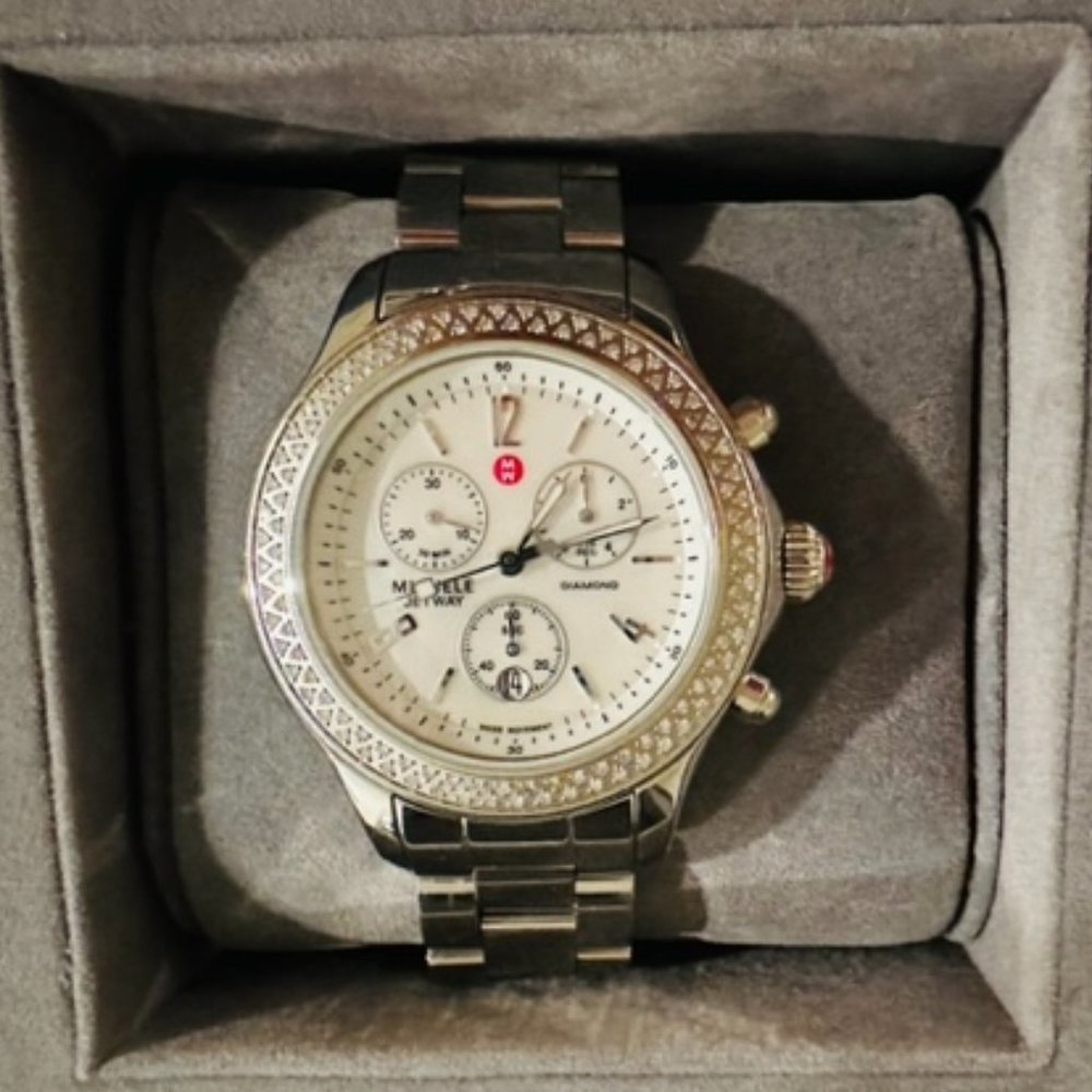 Michele Round Diamond Watch